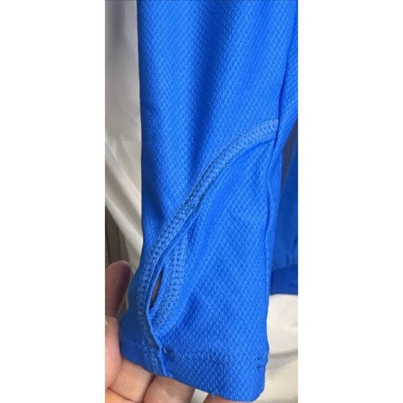 Athleta Women’s Blue Wick It Wader Swim Cover Up Long Sleeve Tunic W/Hood Sz XS - Picture 5 of 11